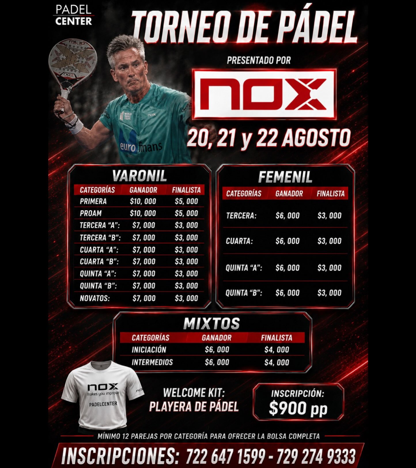 Póster de Torneo de Padel NOX