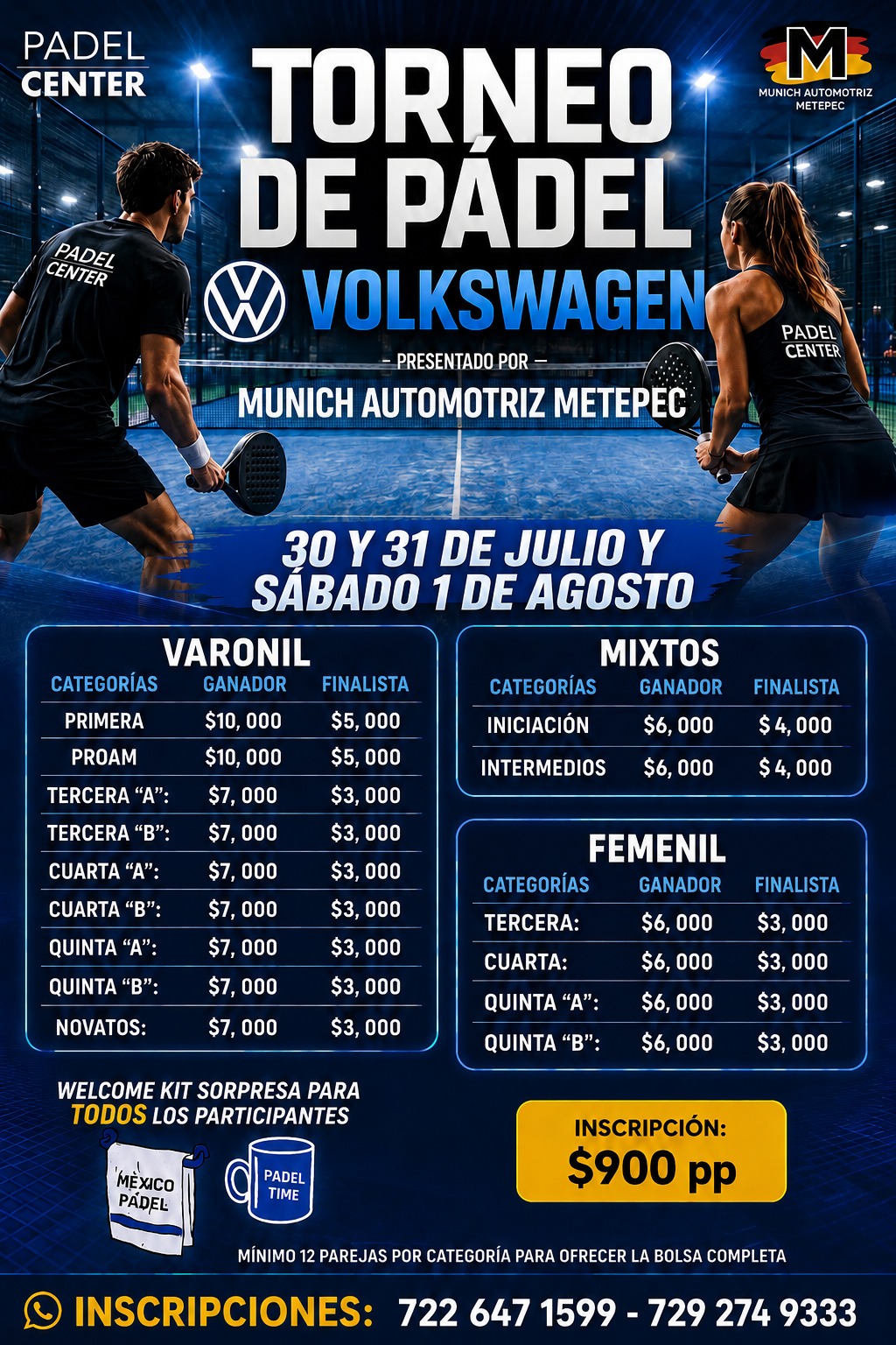 Póster de Torneo de Padel VOLKSWAGEN